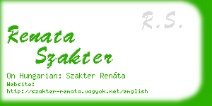 renata szakter business card